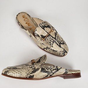 Sam Edelman Laurna Snake Print Mules - 6.5